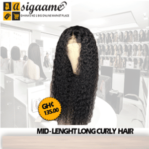 African fashion wig ladies mid-length long curly hair wig